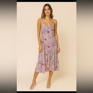 Roller Rabbit Dakota floral cotton midi dress from Anthropologie, size S